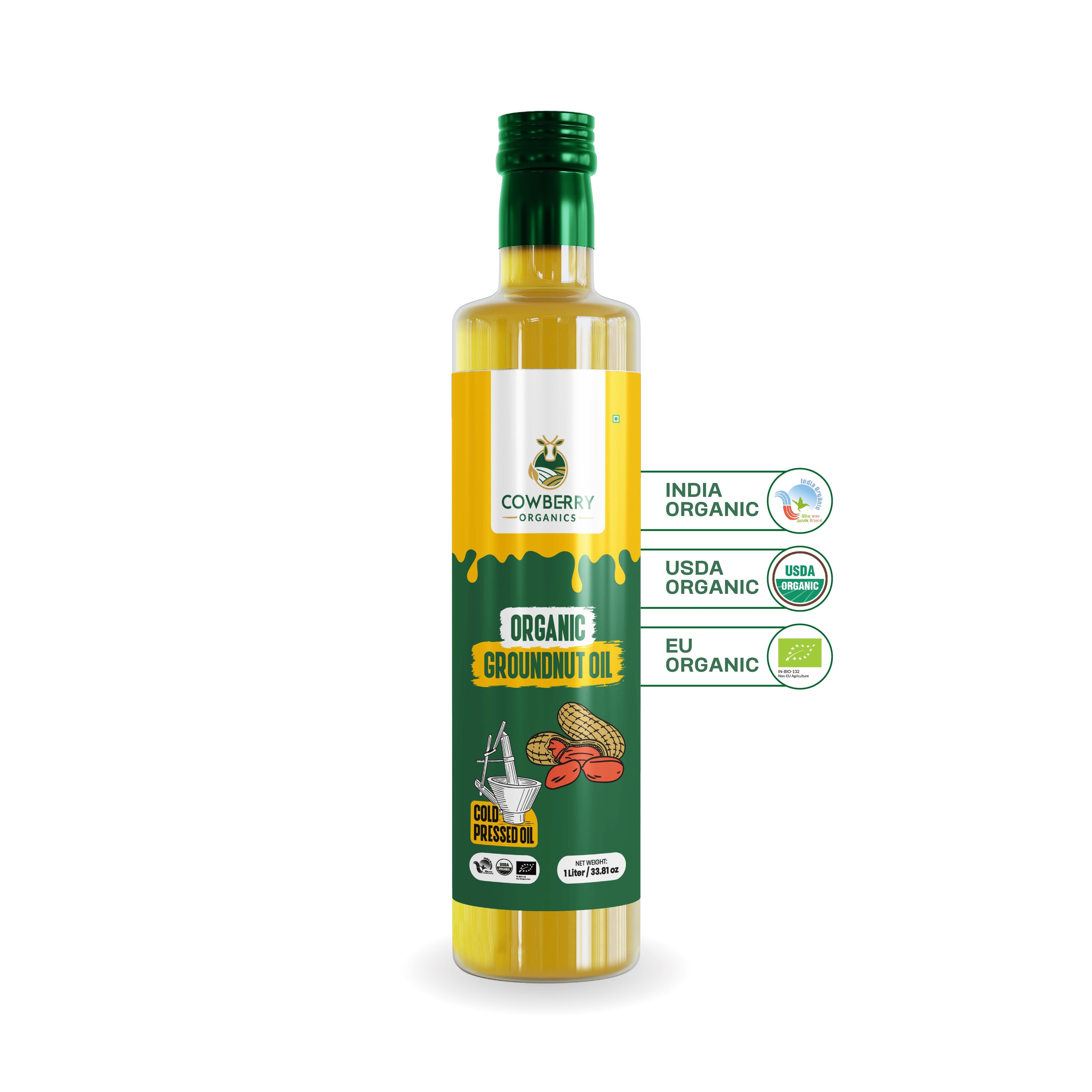 Organic Cold Pressed Groundnut Oil