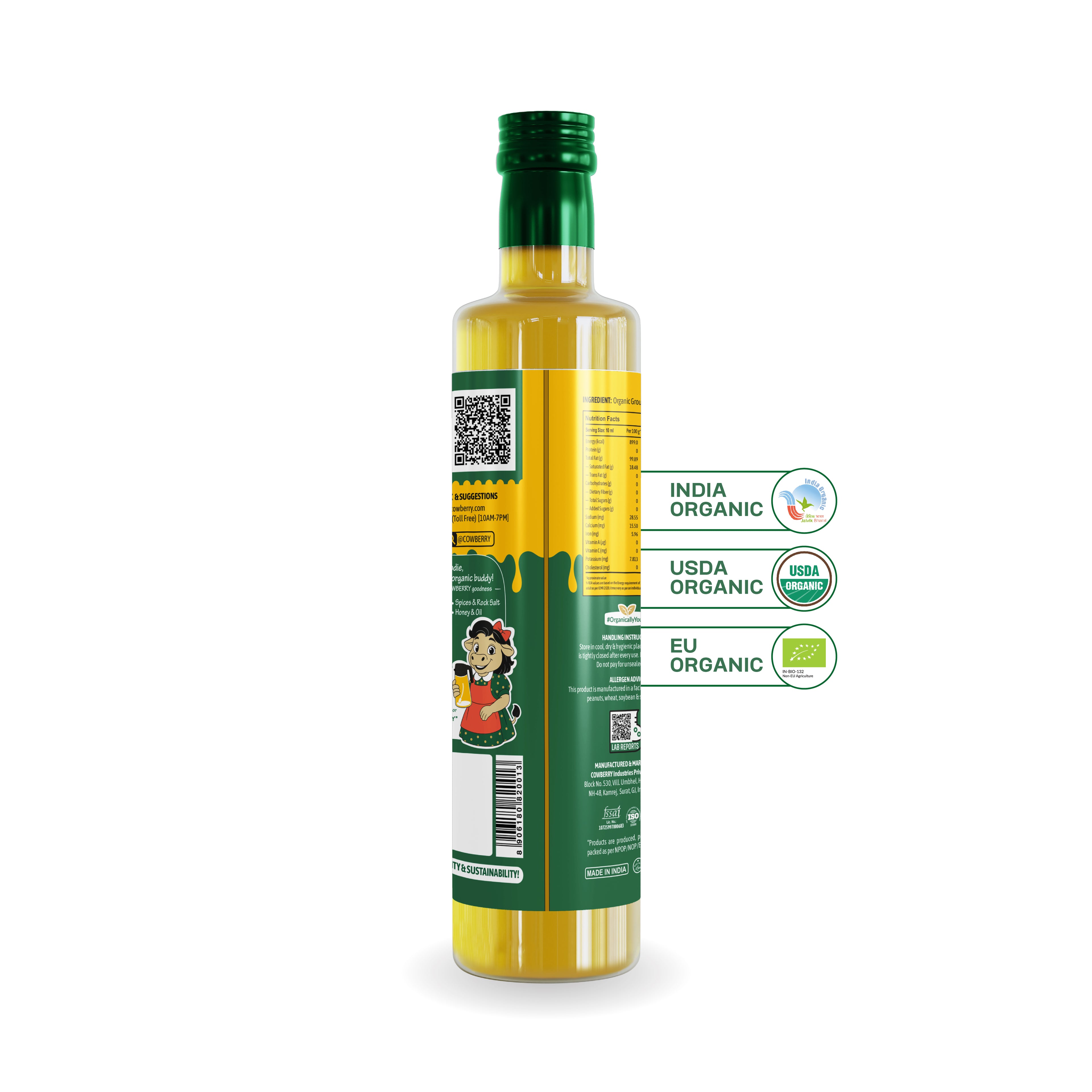 Organic Cold Pressed Groundnut Oil