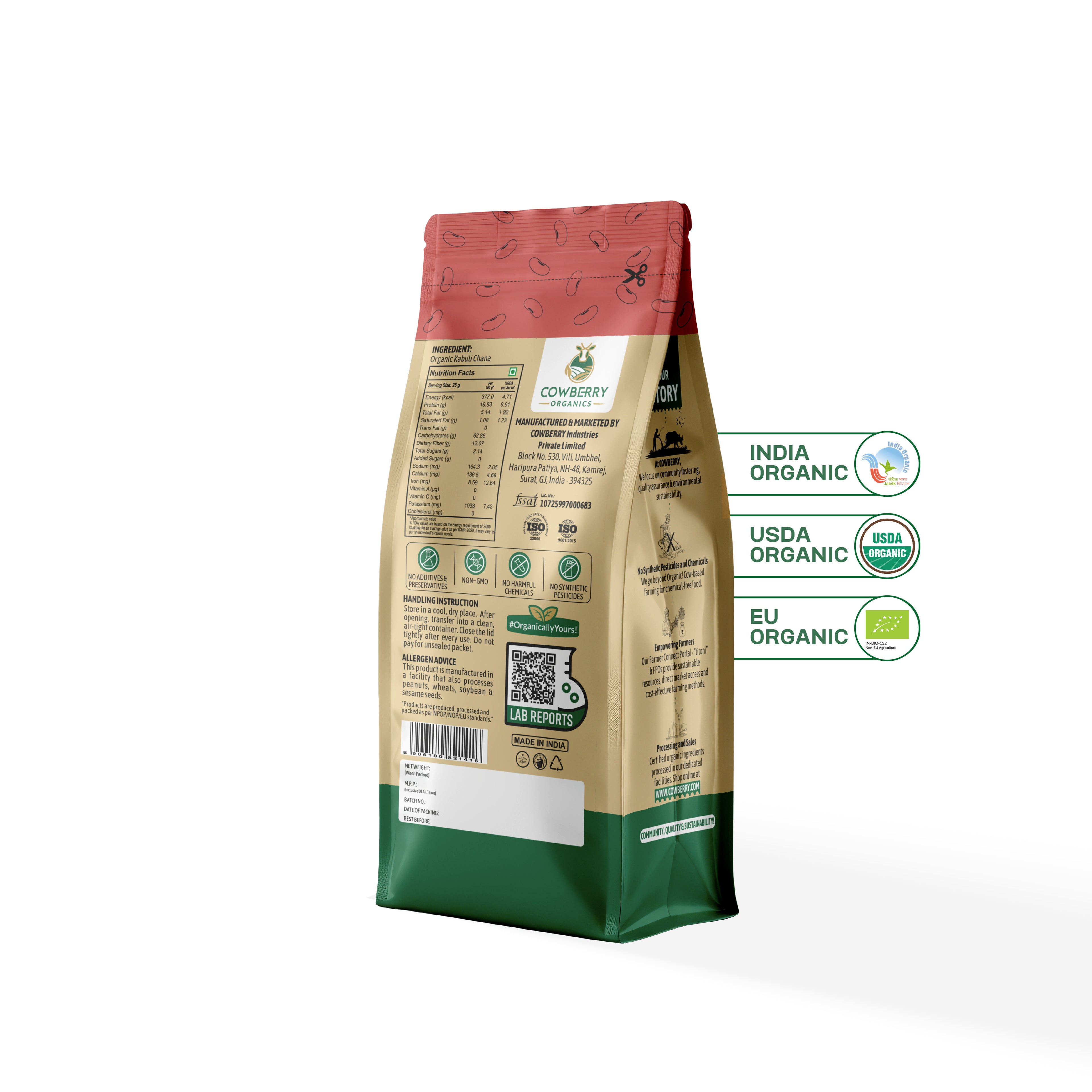 Organic Kashmiri Red Kidney Beans (Rajma)