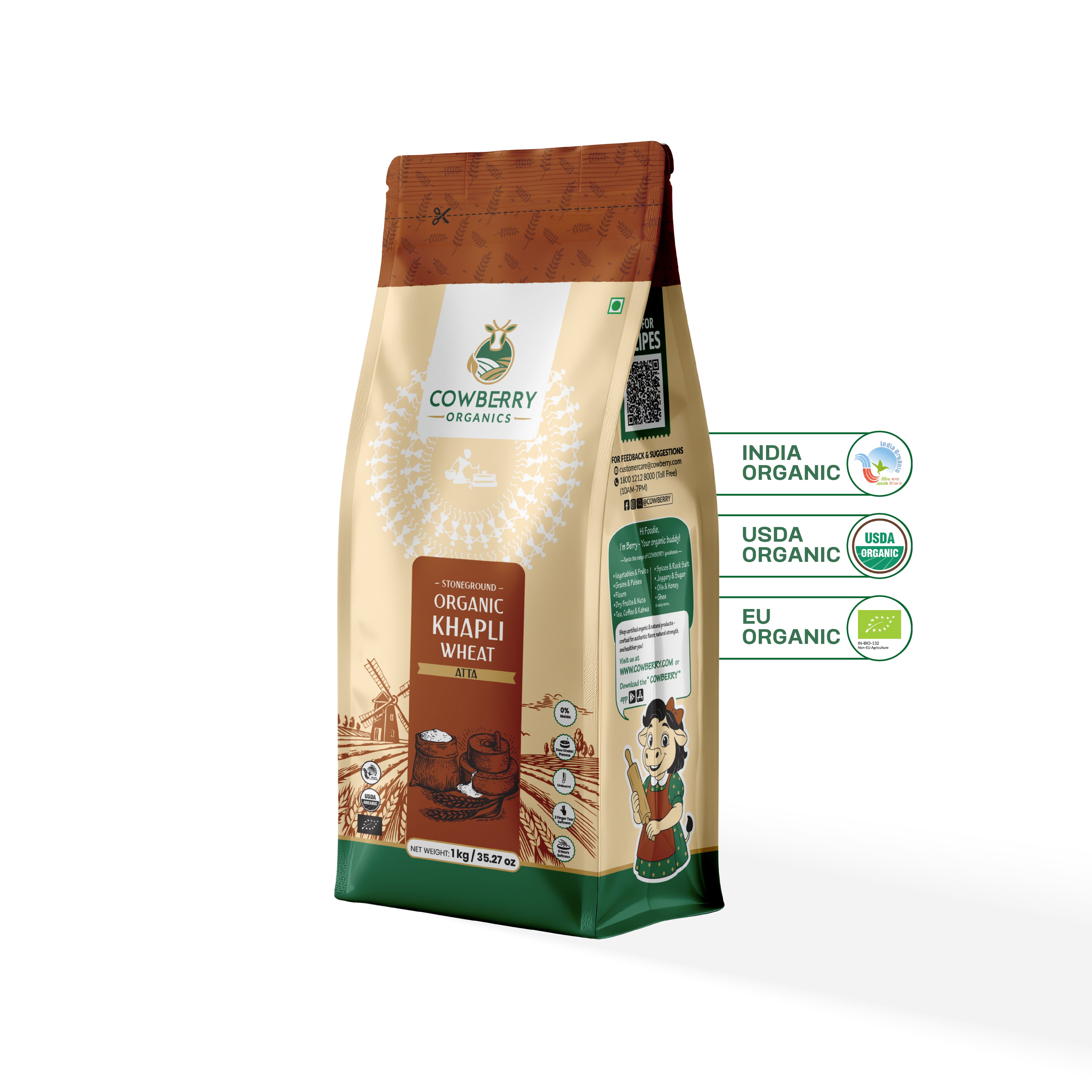 Organic Khapli Wheat Flour