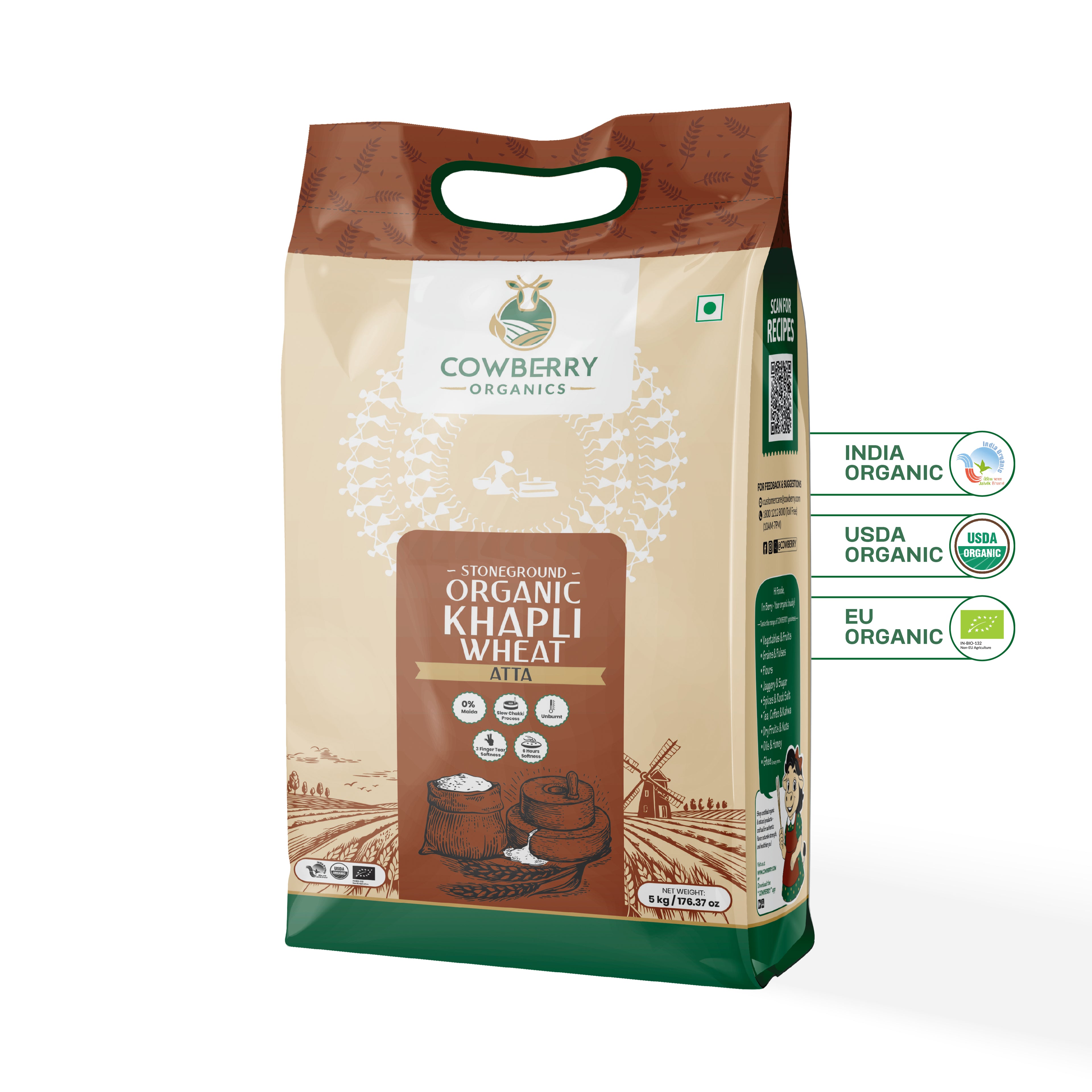 Organic Khapli Wheat Flour