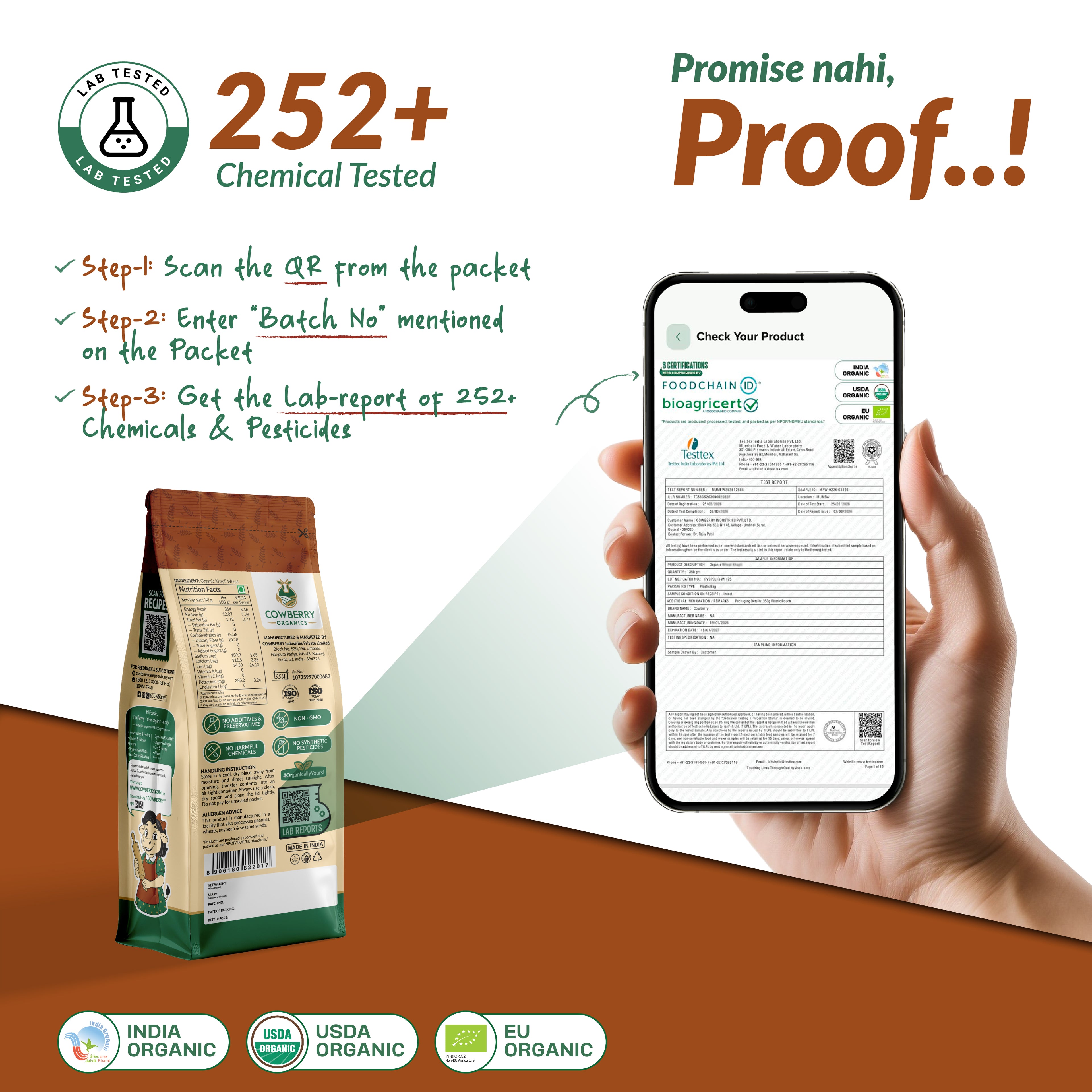 Organic Khapli Wheat Flour