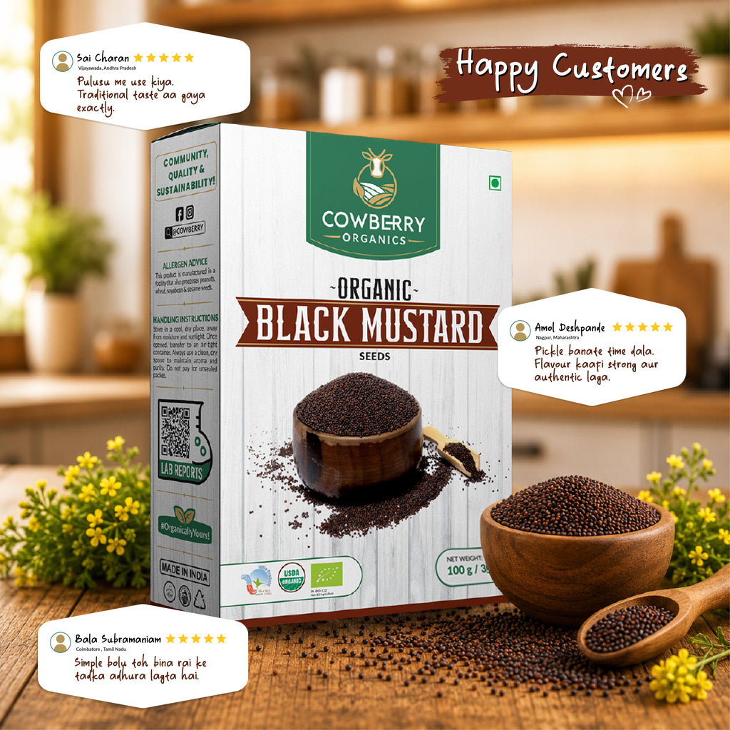 Organic Black Mustard Seeds (Small)