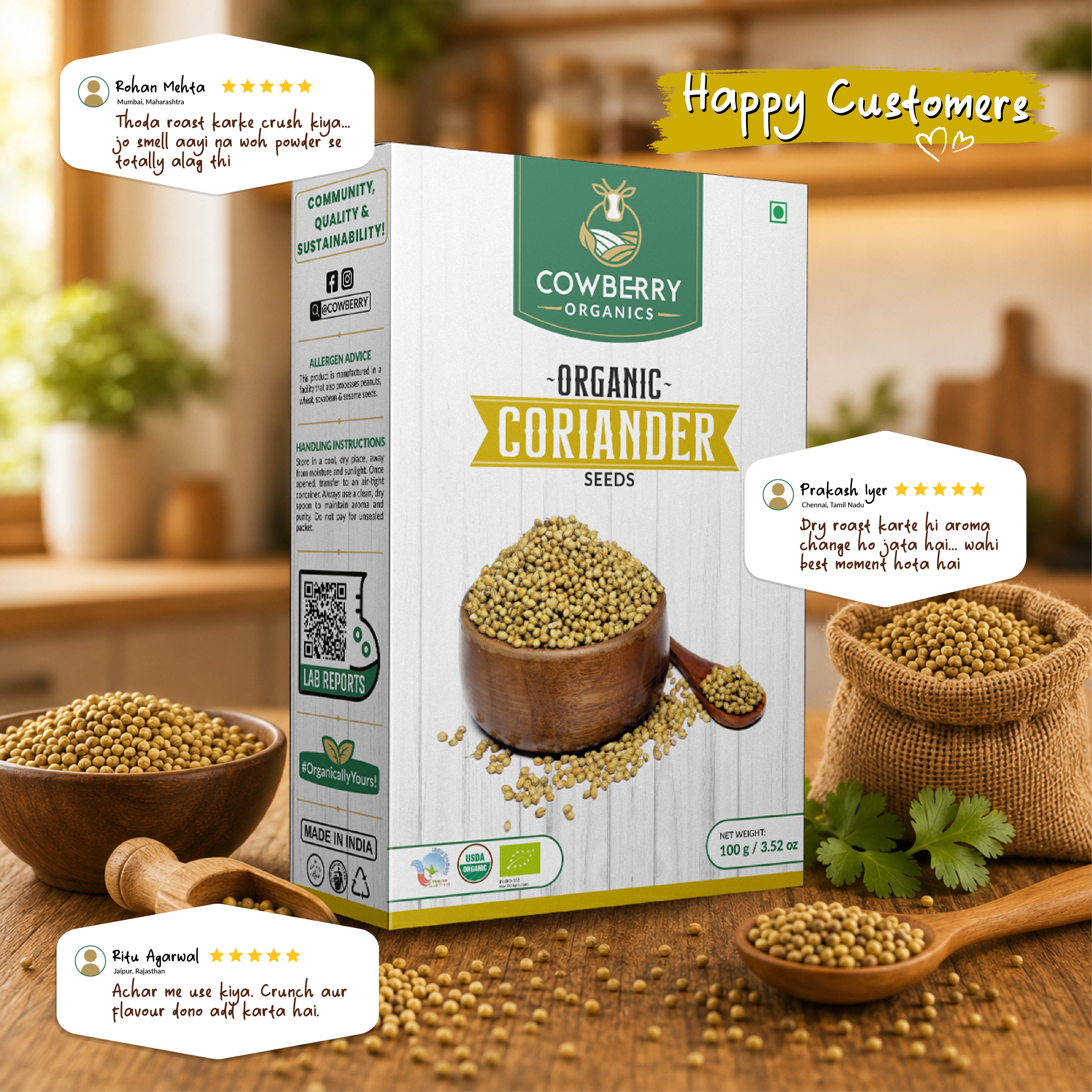 Organic Coriander Seeds