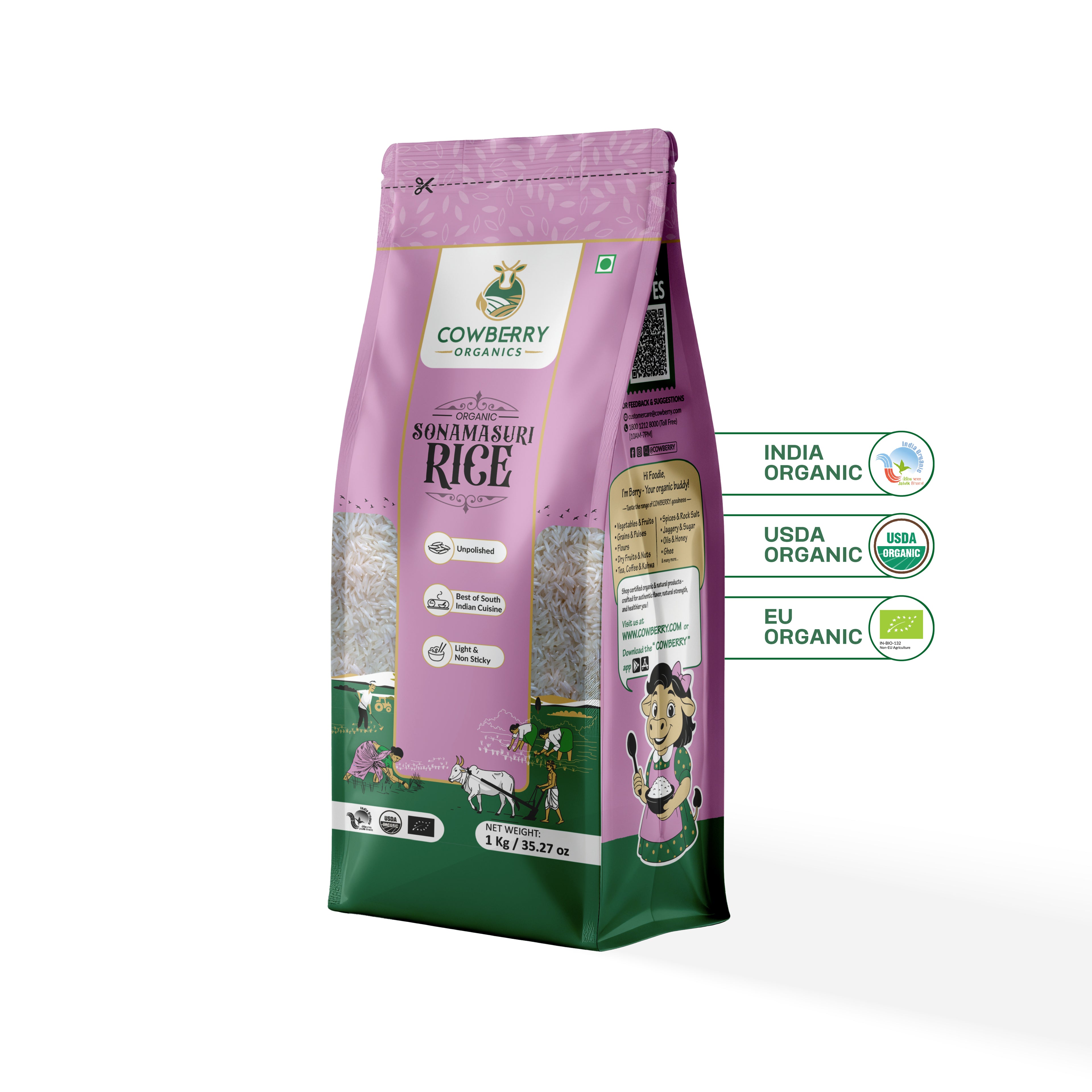 Organic Sonamasuri Rice