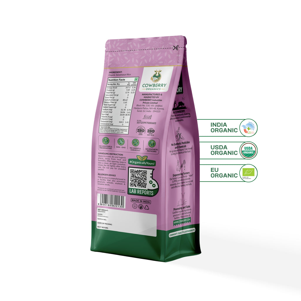 Organic Sonamasuri Rice