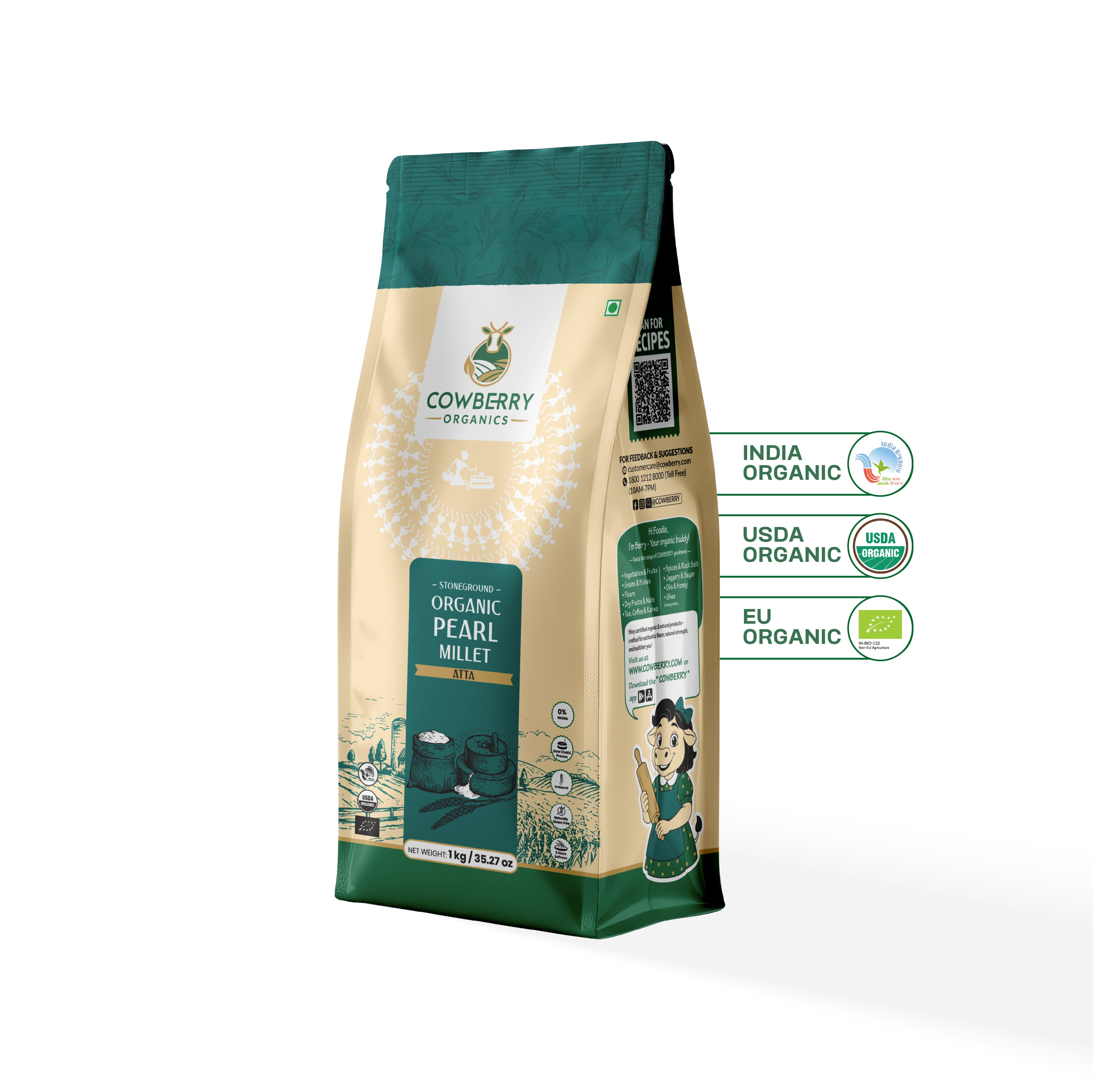 Organic Pearl Millet (Bajra) Flour