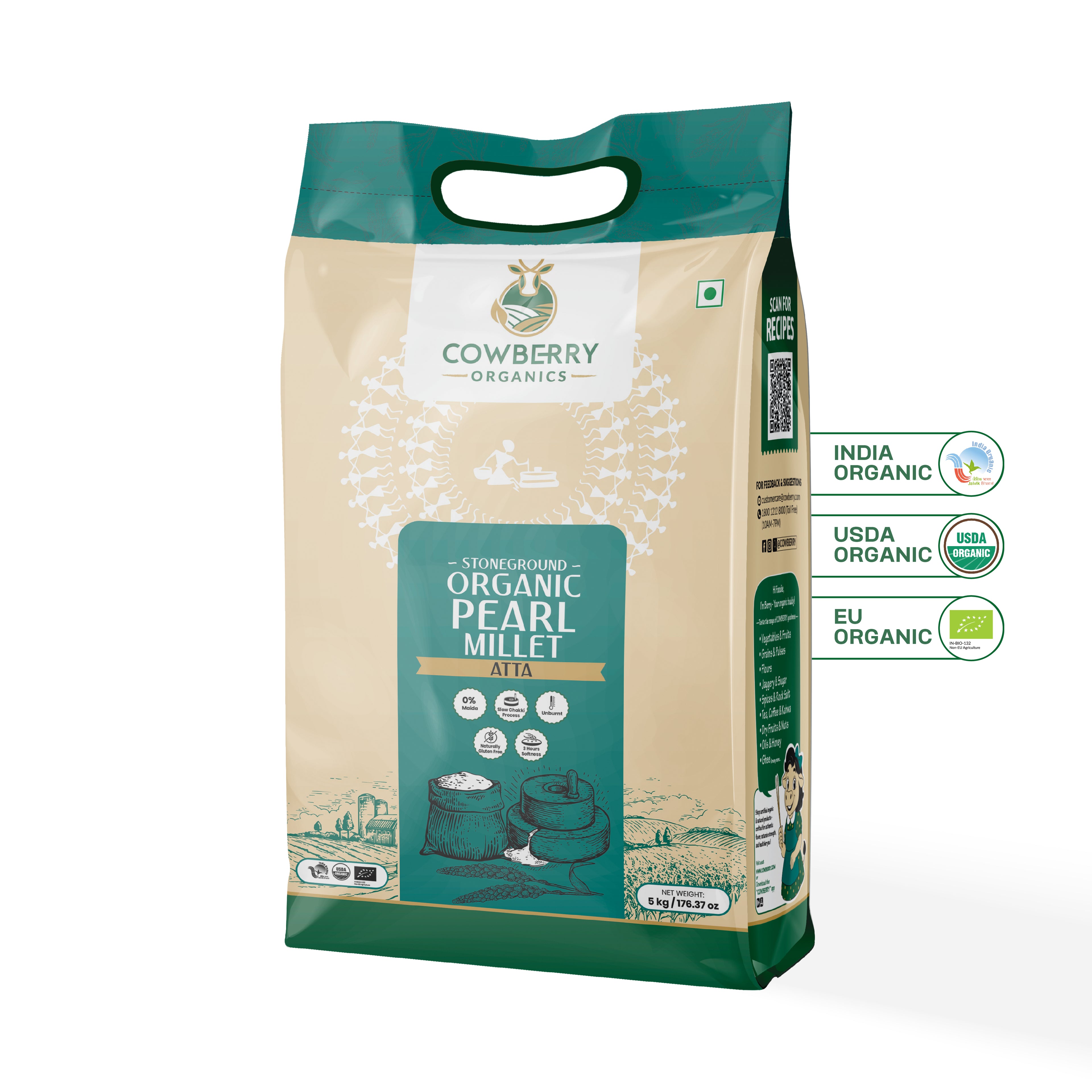 Organic Pearl Millet (Bajra) Flour