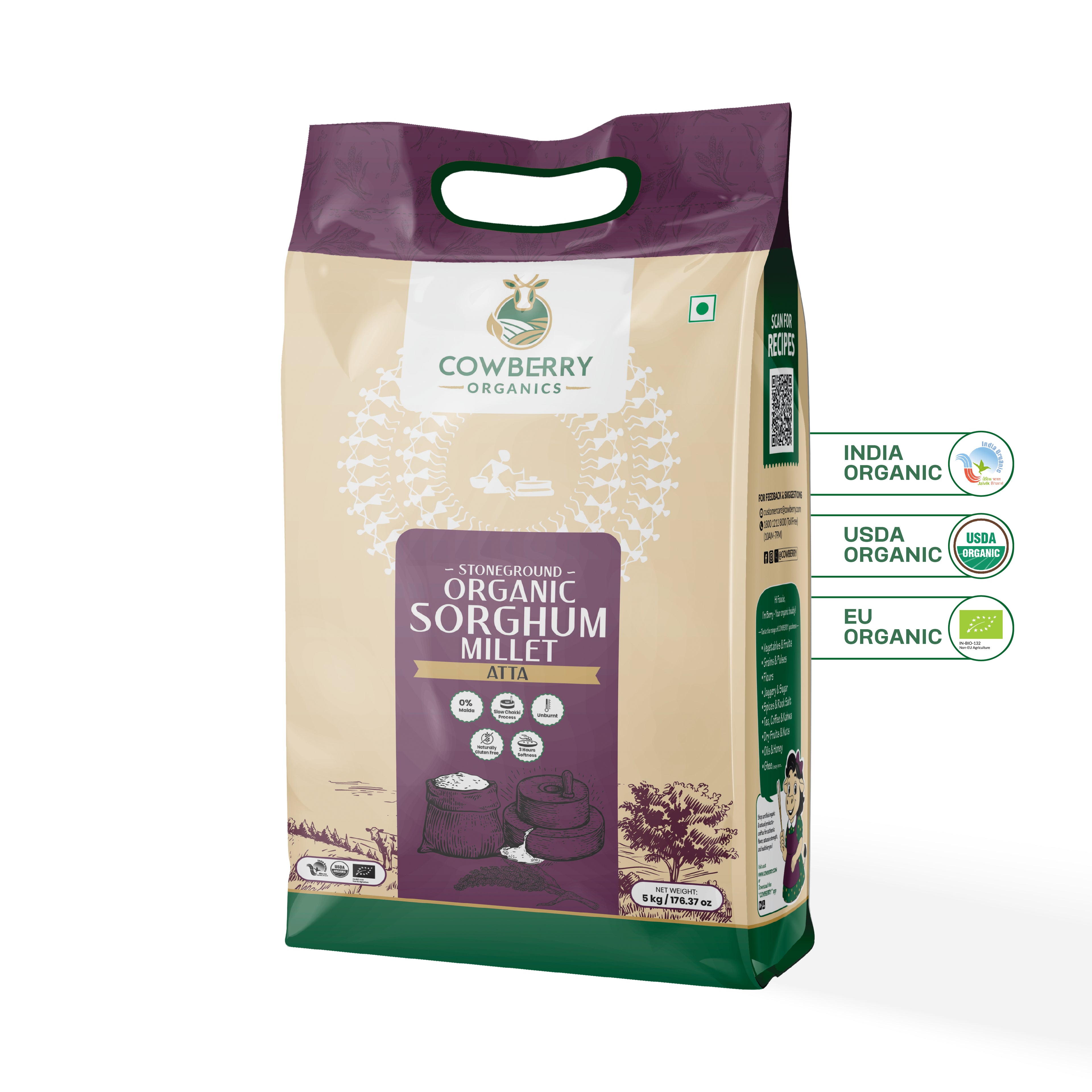 Organic Sorghum (Jowar) Flour